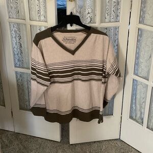 ST JOHN’S BAY 100% COTTON V-NECK SWEATER- SIZE XL
